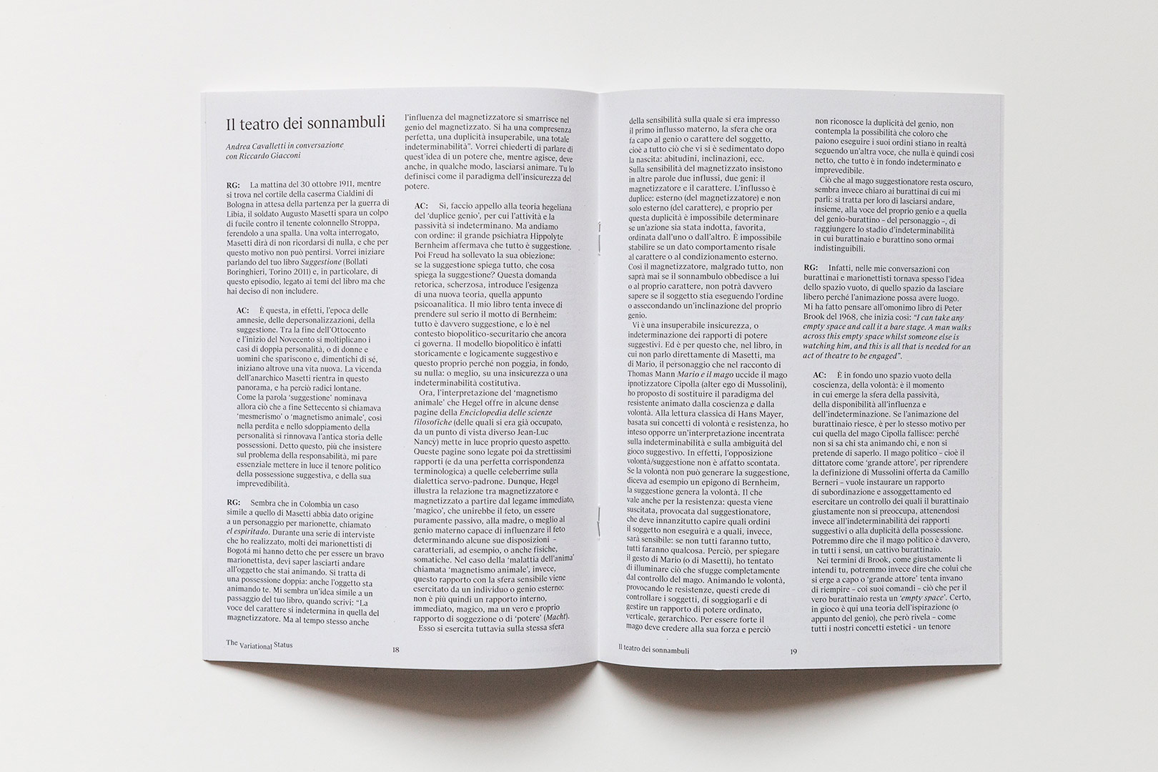 Riccardo Giacconi – The Variational Status | Humboldt Books