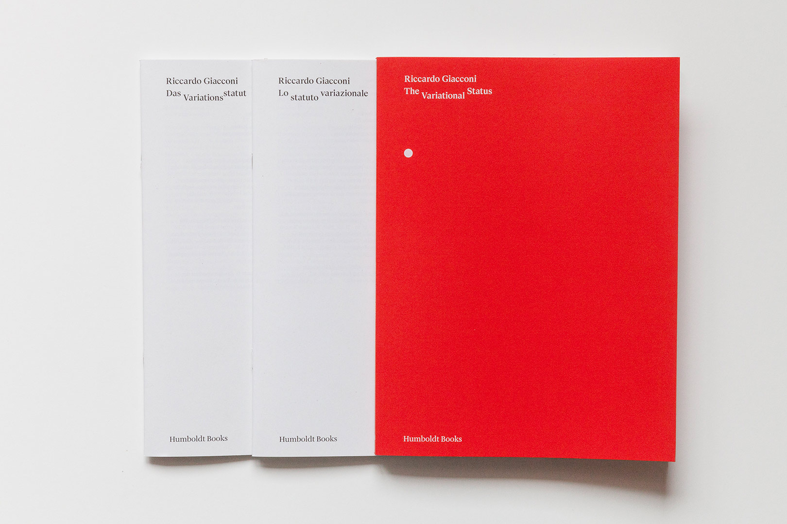 Riccardo Giacconi – The Variational Status | Humboldt Books