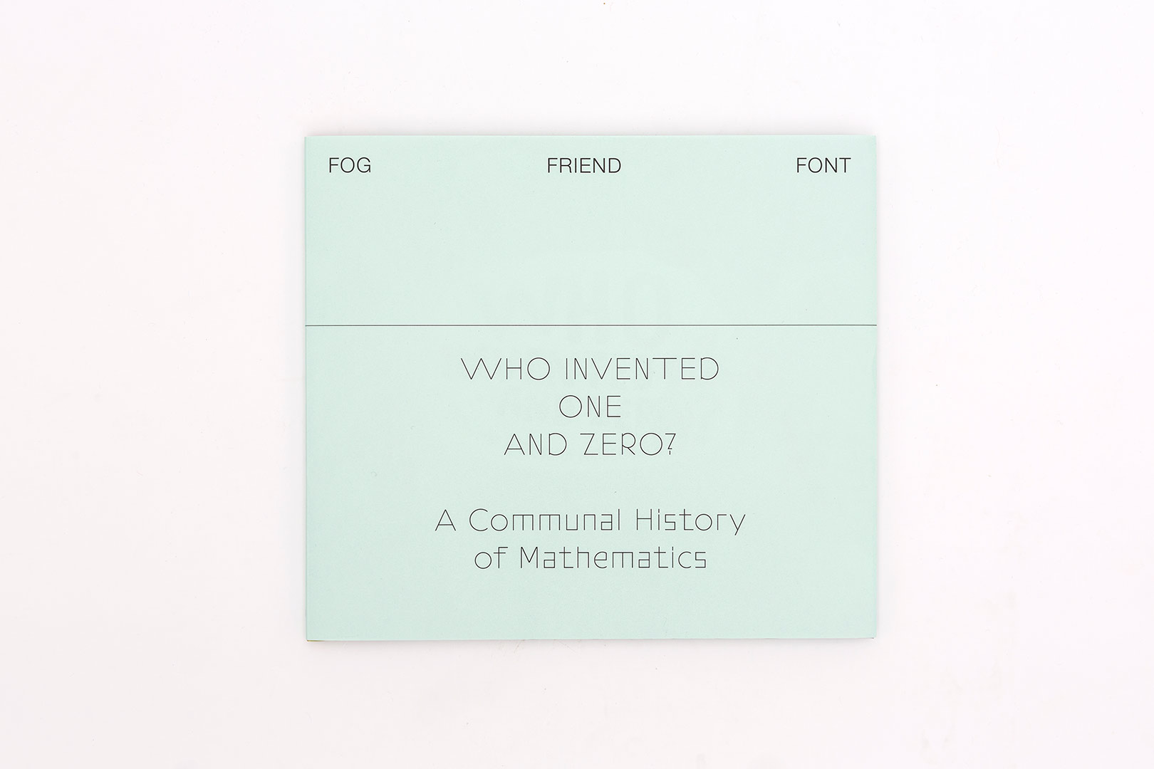 Hindrich Sachs – FOG FRIEND FONT | Humboldt Books
