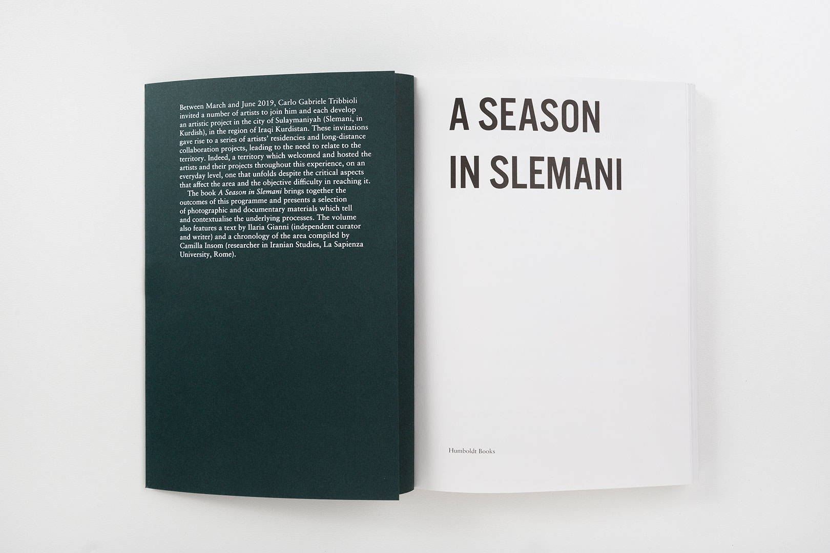 Carlo Gabriele Tribbioli – A Season in Slemani | Humboldt Books