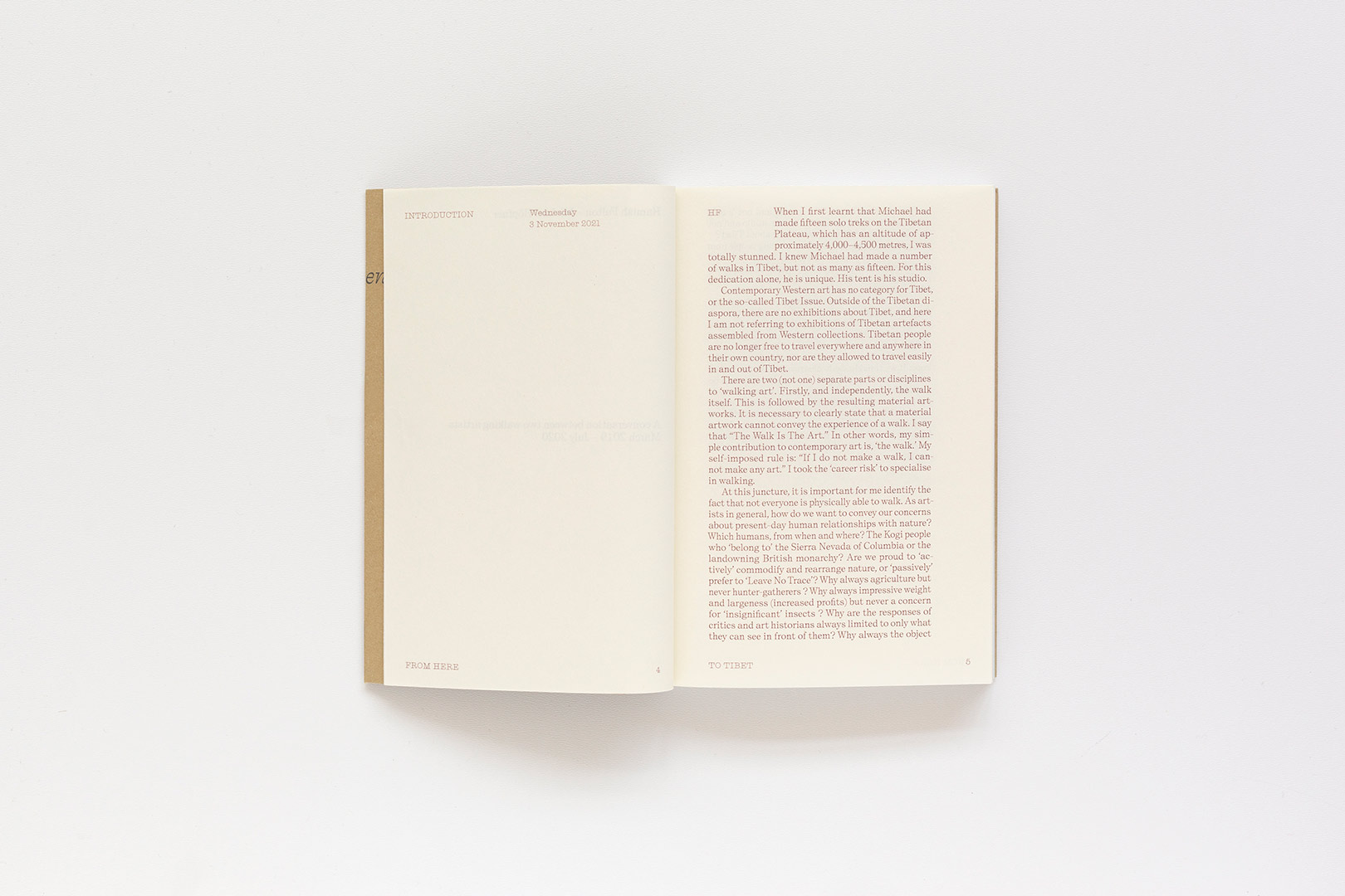 From Here to Tibet – Hamish Fulton, Michael Höpfner | Humboldt Books